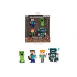 Minecraft Nano Metalfigs Diecast Mini figúrkas 4-Pack 6 cm